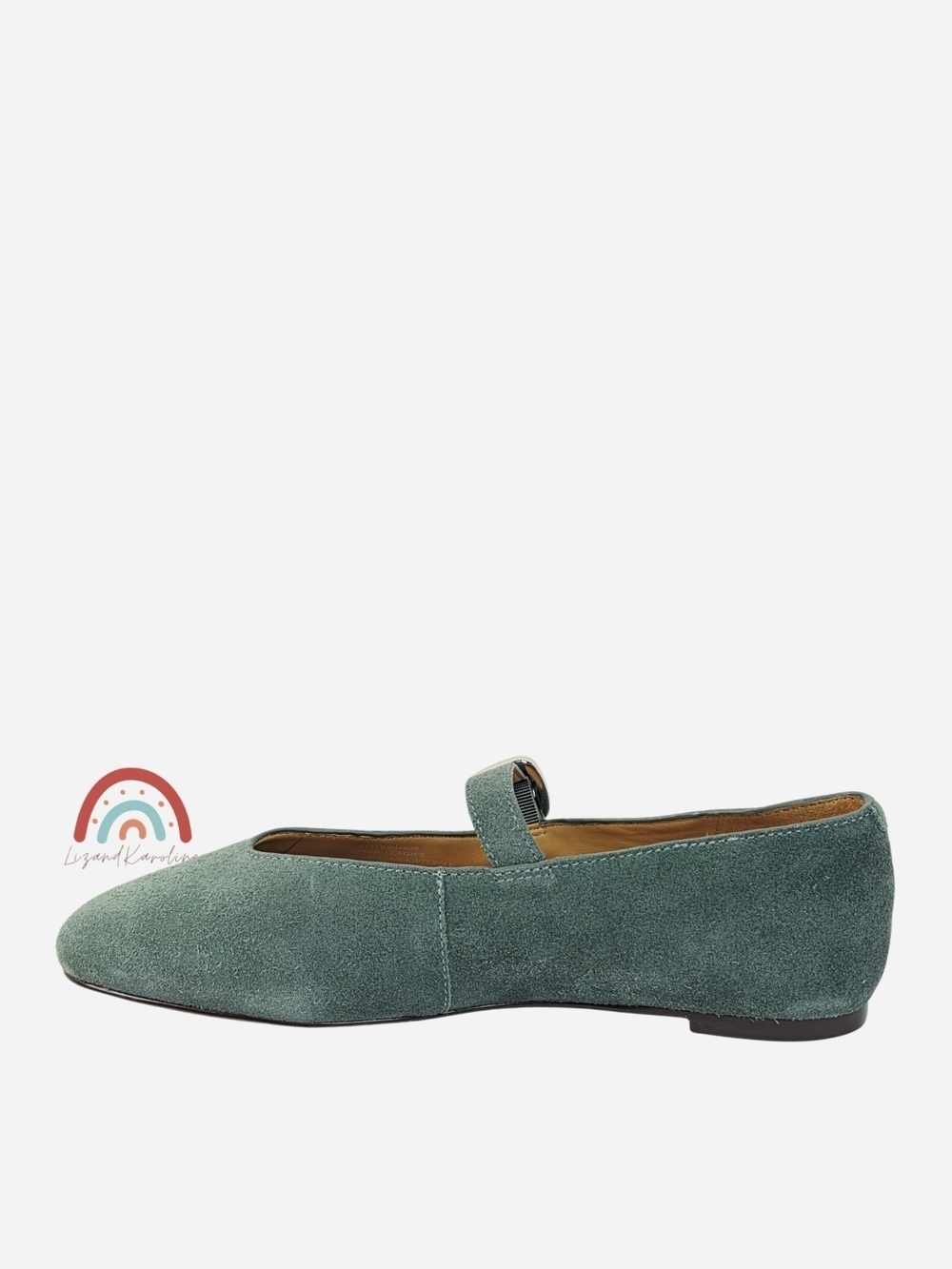 New! Madewell The Remy Mary Jane Flat in Leather Suede Architect Green - Picture 7 of 15